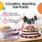 50 Count Pink Birthday Print Paper Plates for Girl Party Supplies Celebration 7 Inch